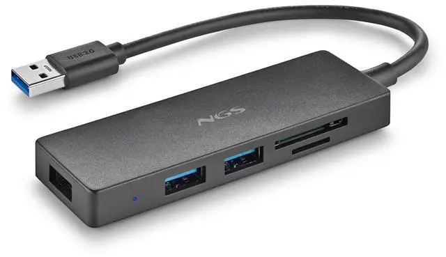 Alt view image 2 of 5 - NGS iHubReader, USB and Memory Card Reader, Black