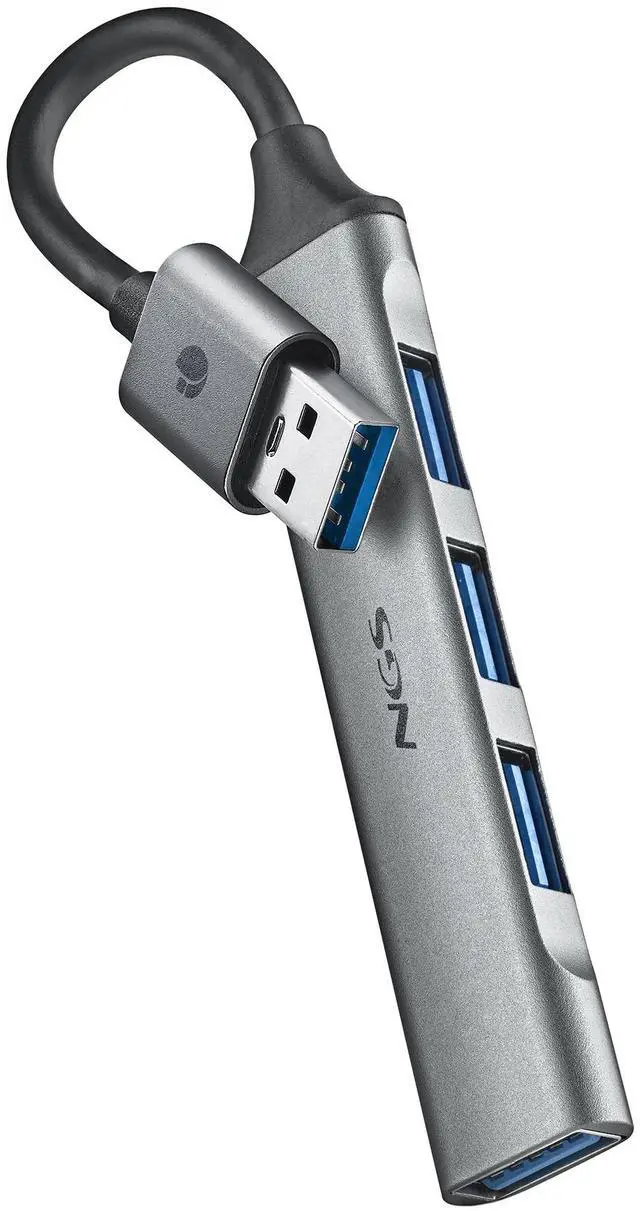 Main image of NGS iHub 4 Micro, Mini USB Hub 1x USB 3.2 Gen and 3x USB 2.0, Silver