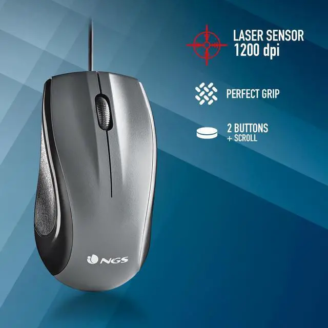Alt view image 2 of 5 - NGS Musk, Desktop Wired Mouse with 1200DPI Laser Sensor
