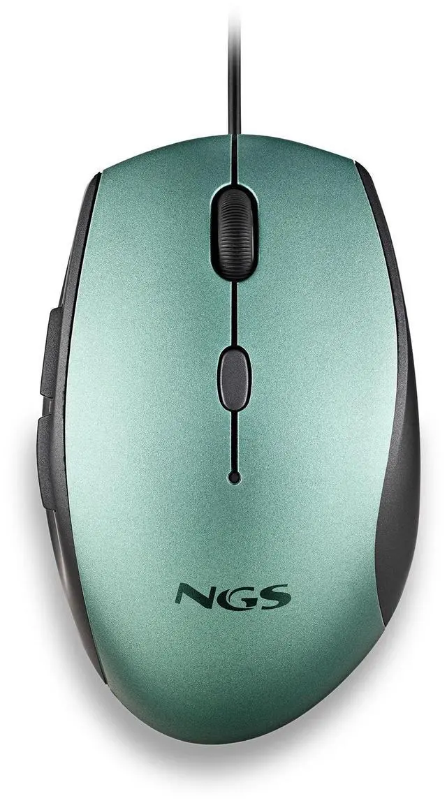 Main image of NGS Moth Ice, Wired Ergonomic Silent Mouse with USB-C Adapter, Green