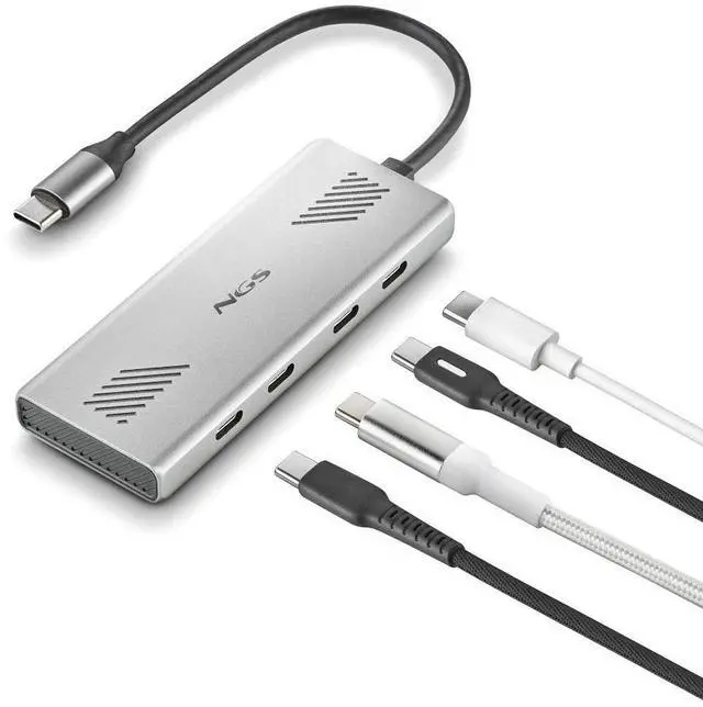 Alt view image 3 of 5 - NGS Wonder4-C, 4 Ports USB-C 3.0 Hub