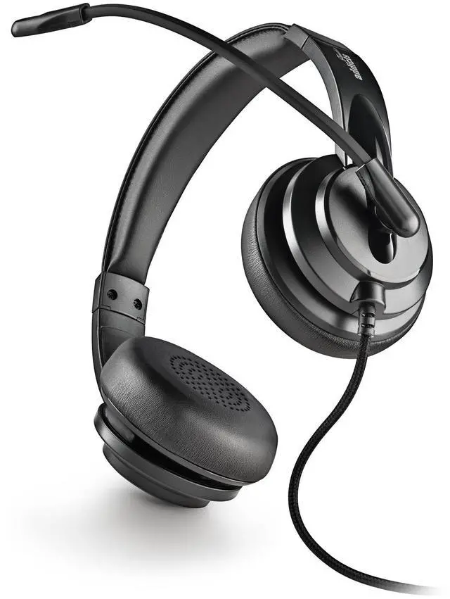 Alt view image 3 of 5 - NGS VOX605 USB-C Stereo Headset with Volume Control and USB Adapter, Black