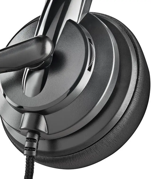 Alt view image 4 of 5 - NGS VOX605 USB-C Stereo Headset with Volume Control and USB Adapter, Black