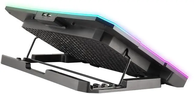 Alt view image 2 of 5 - NGS HERO STAND Laptop Cooling Stand with RGB Lighting and 6 Fans
