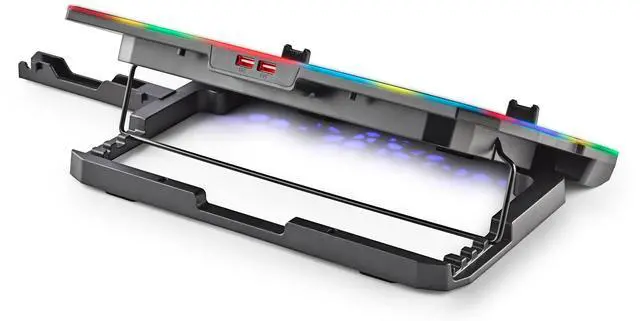 Alt view image 3 of 5 - NGS HERO STAND Laptop Cooling Stand with RGB Lighting and 6 Fans