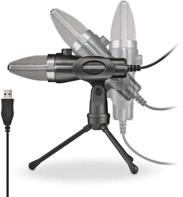 Alt view image 2 of 5 - NGS MS120 USB Desktop Microphone with Volume Control and Mute Function