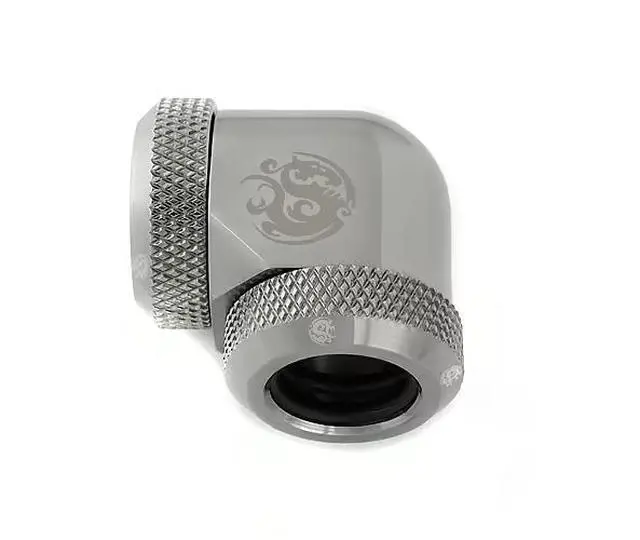 Alt view image 4 of 4 - Bitspower Dual Enhance Multi-Link Adapter Fitting for 12mm OD Rigid Tubing, 90? Angle (For Use with Bitspower Rigid Tubing Only), Black Sparkle