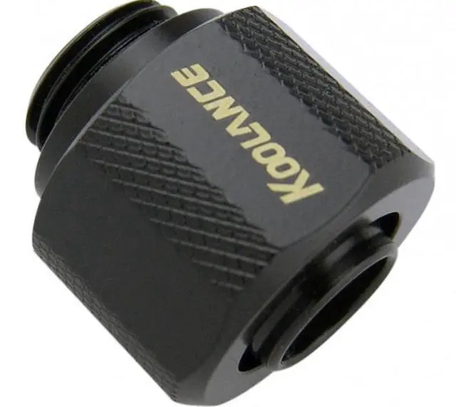 Alt view image 2 of 2 - Koolance G1/4" Compression Fitting for Soft Tubing with 10mm ID x 13mm OD (3/8in x 1/2in), Black