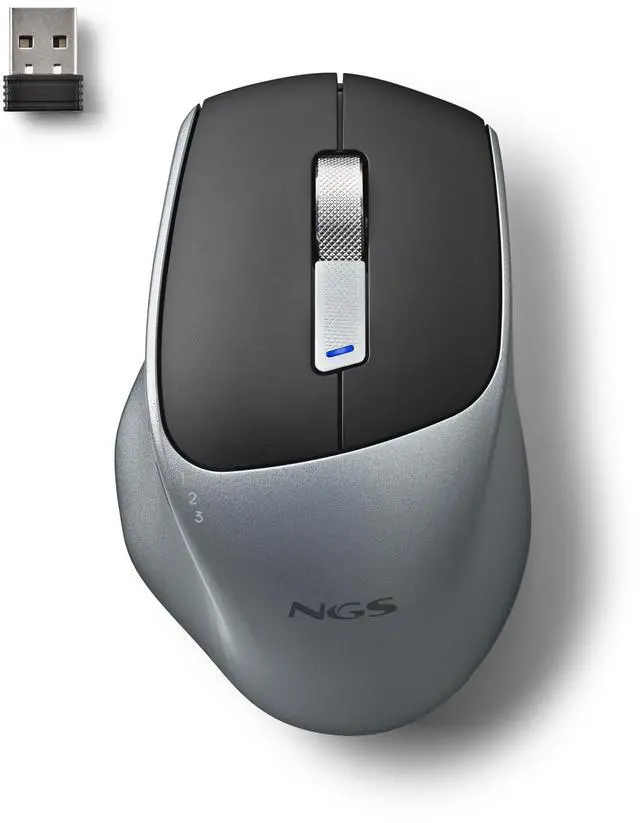 Alt view image 4 of 5 - NGS Lush-RB, Wireless 2.4GHz + BT Rechargeable Multi-Device Silent Mouse  with 6 Buttons and Adjustable DPI
