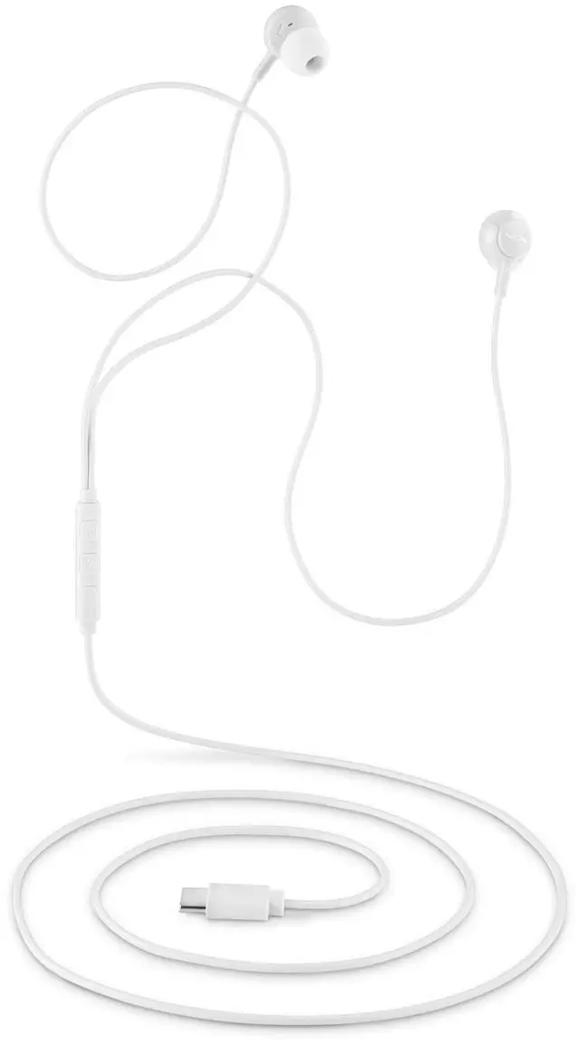 Alt view image 4 of 5 - NGS Cross Step, In-Ear USB-C Wired Headphones with Microphone and Control Buttons, White