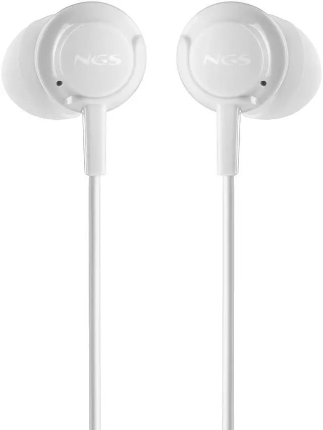 Alt view image 3 of 5 - NGS Cross Step, In-Ear USB-C Wired Headphones with Microphone and Control Buttons, White