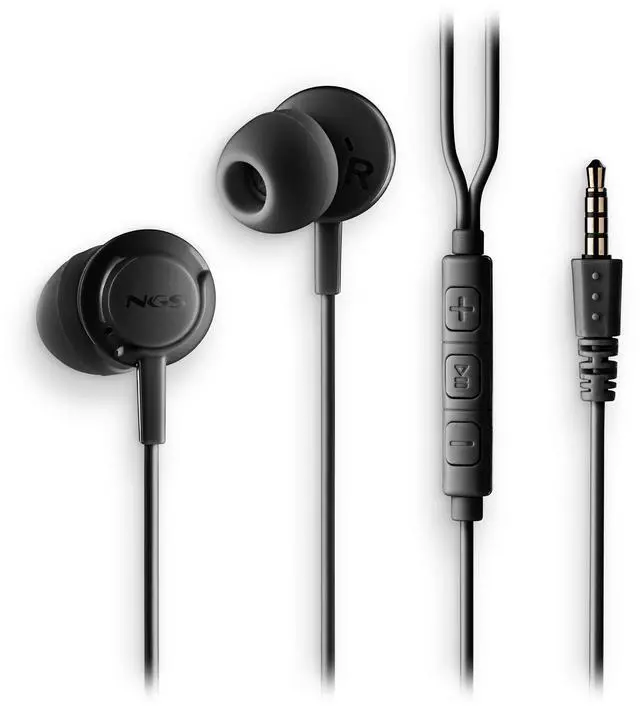 Main image of NGS Cross Drift, In-Ear Wired Headphones with 3.5mm Jack, Microphone and Control Buttons, Black