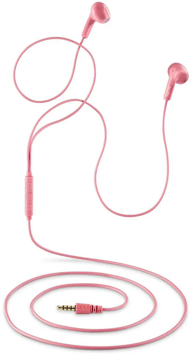 Alt view image 4 of 5 - NGS Cross Flip, In-Ear Wired Headphones with 3.5mm Jack, Microphone and Control Buttons, Pink