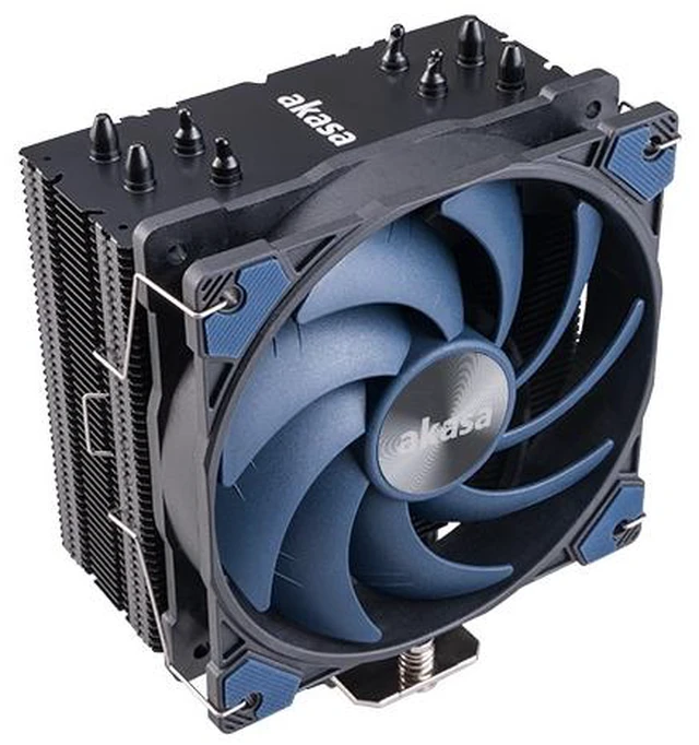 Main image of Akasa Alucia H4 Processor Air cooler 12 cm Black, Blue 1 pc(s)