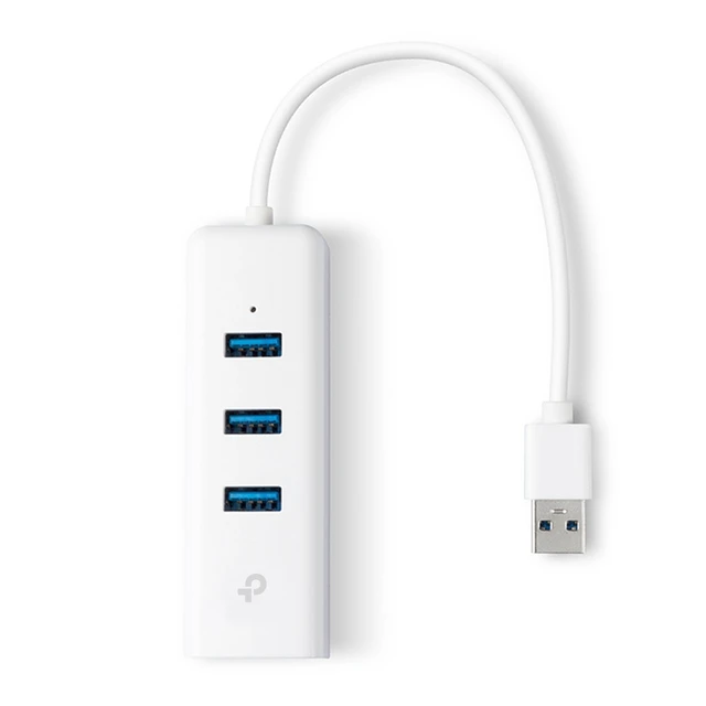 Alt view image 8 of 11 - TP-Link USB3.0 Compatible Giga Wired LAN Adapter + USB3.0 Hub 3 Port Plug & Play UE330