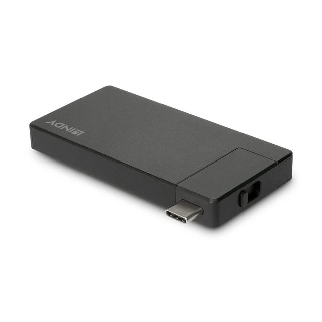 Alt view image 5 of 5 - Lindy DST-Micro, USB-C Laptop Micro Docking Station with 4K Support and 100W Pass-Through Charging