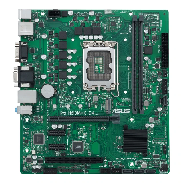 Alt view image 2 of 5 - ASUS PRO H610M-C D4-CSM Intel H610 LGA 1700 micro ATX