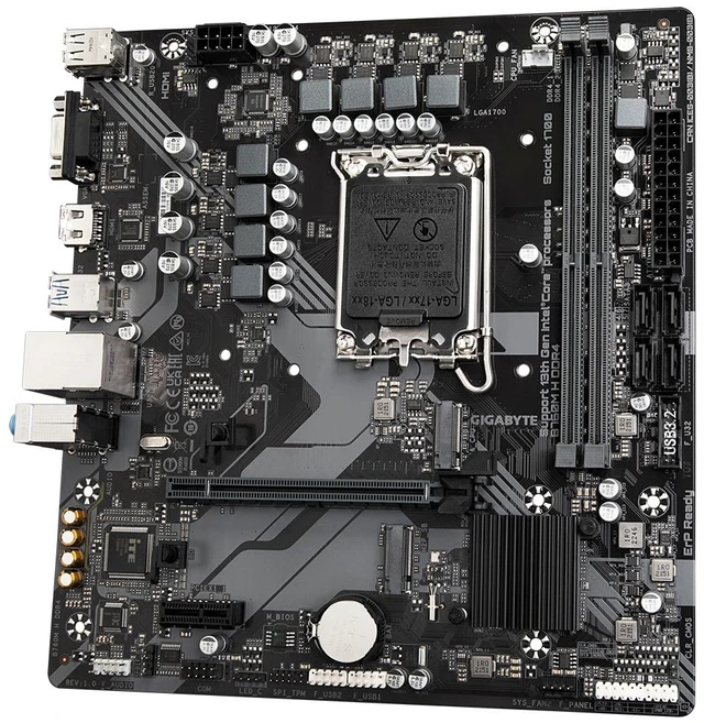 Alt view image 10 of 11 - Gigabyte Motherboard B760M H DDR4 LGA 1700 Micro ATX SATA3 M.2 PCIe HDMI VGA