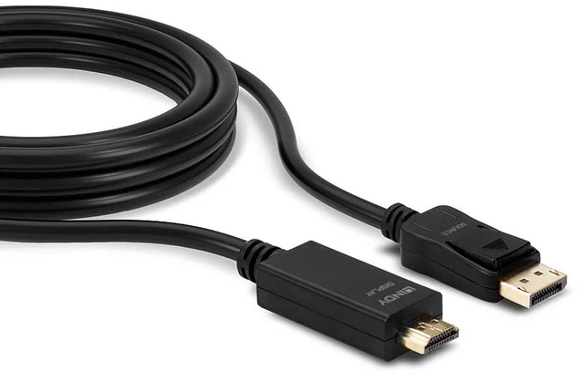 Alt view image 5 of 7 - Lindy 2m DisplayPort to HDMI 10.2G Cable 36922