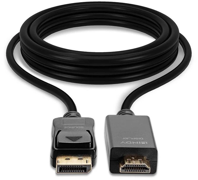 Alt view image 6 of 7 - Lindy 2m DisplayPort to HDMI 10.2G Cable 36922