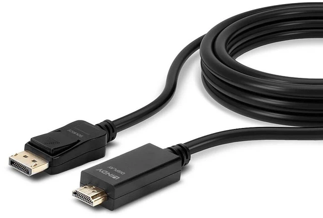 Alt view image 7 of 7 - Lindy 2m DisplayPort to HDMI 10.2G Cable 36922