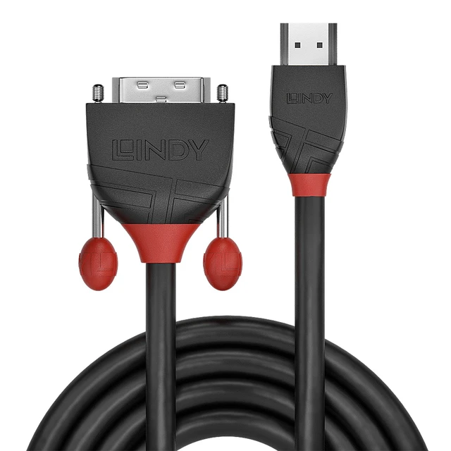 Alt view image 3 of 3 - 2M HDMI TO DVI-D CABLE BLACK LINE