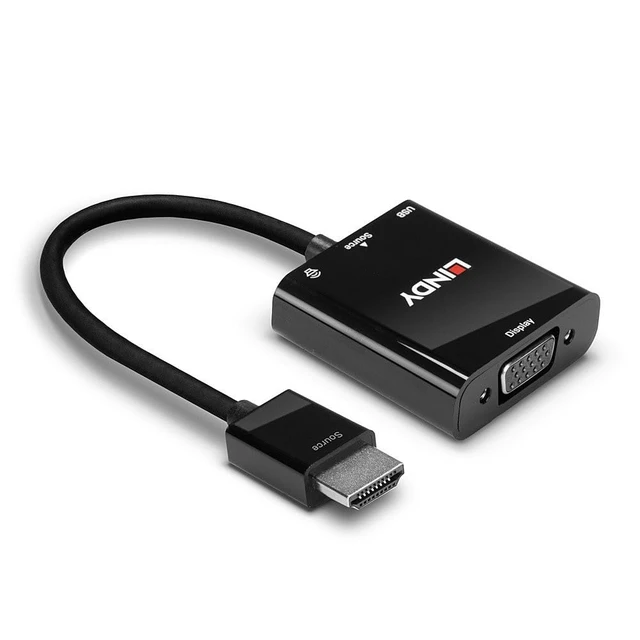 Alt view image 7 of 9 - Lindy HDMI to VGA & Audio Converter 38285