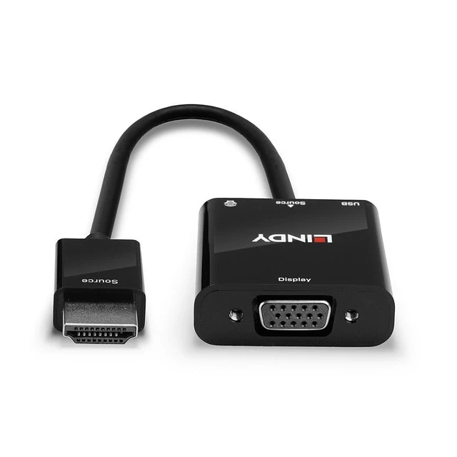 Alt view image 8 of 9 - Lindy HDMI to VGA & Audio Converter 38285