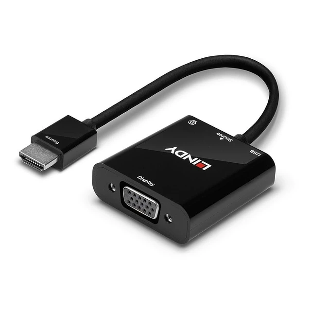Alt view image 9 of 9 - Lindy HDMI to VGA & Audio Converter 38285