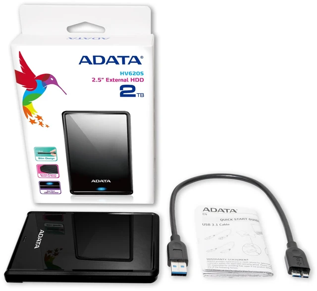 Alt view image 19 of 19 - ADATA HV620S External Hard Drive USB 3.2 Gen 1 BLACK AHV620S-4TU3-CBK