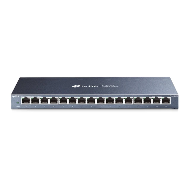 Alt view image 13 of 16 - TP-Link 16 Port Hub 10/100/1000Mbps Desktop Gigabit Metal Housing No Setting Required Wall Mount Switching Hub TL-SG116