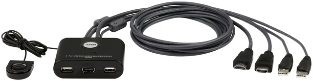 Main image of ATEN 2-Port USB FHD HDMI Cable KVM Switch