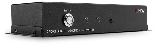 Main image of Lindy 2 Port Dual Head DisplayPort 1.2 KVM Switch