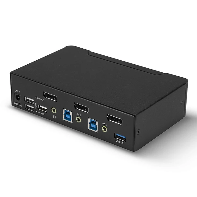 Alt view image 2 of 3 - Lindy 2 Port DisplayPort 1.4 USB 3.0 KVM switch