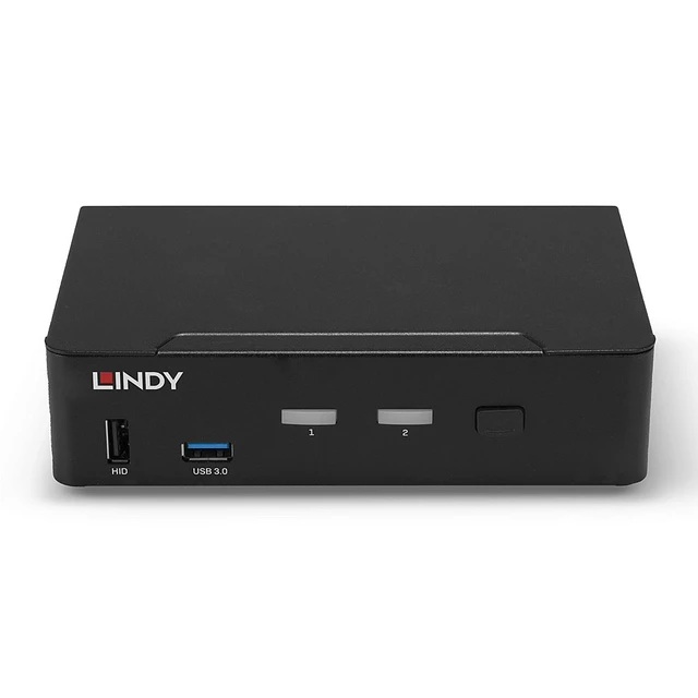 Alt view image 3 of 3 - Lindy 2 Port DisplayPort 1.4 USB 3.0 KVM switch