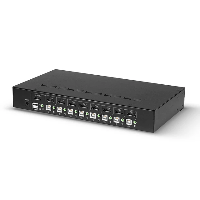 Alt view image 2 of 5 - Lindy 8 Port DisplayPort 1.2 & USB 2.0 KVM Switch