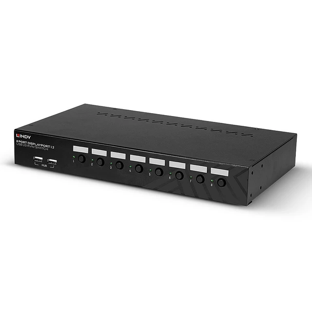 Alt view image 5 of 5 - Lindy 8 Port DisplayPort 1.2 & USB 2.0 KVM Switch