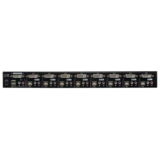 Alt view image 2 of 3 - Lindy 8 Port DVI-I Single Link KVM Switch Pro