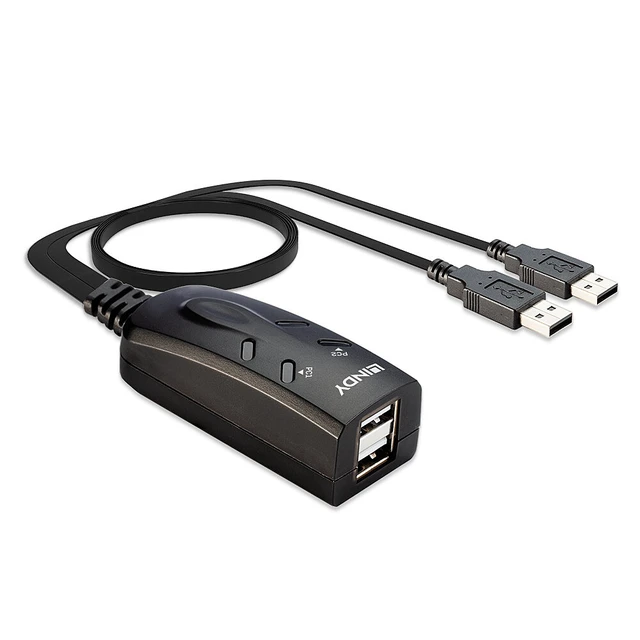 Alt view image 4 of 6 - Lindy KM keyboard & Mouse Switch USB for 2 PCs 32165
