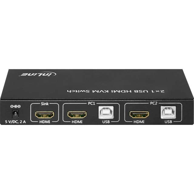 Alt view image 4 of 5 - InLine The 2x1 HDMI KVM Switch, 2x1, HDMI 4K2K, USB 2.0 Hub, with Audio