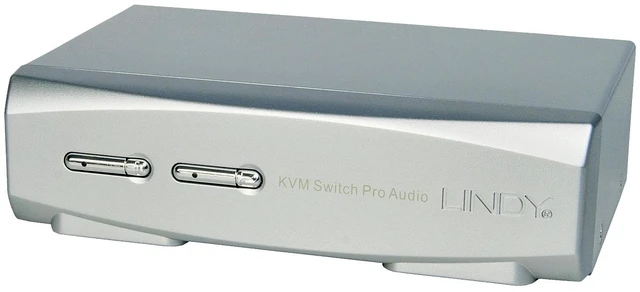 Main image of Lindy 2 Port KVM Switch Pro USB 2.0, DisplayPort 1.2 with TTU