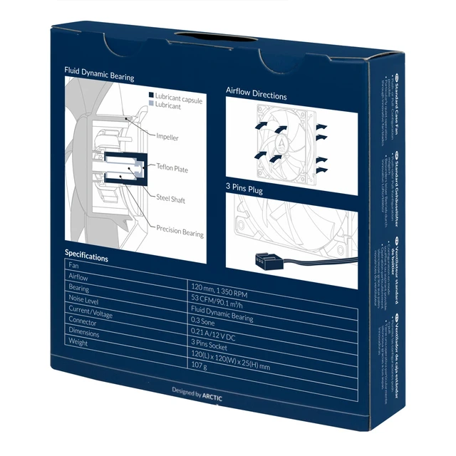 Alt view image 3 of 4 - ARCTIC F12 - 120 mm Standard Case Fan