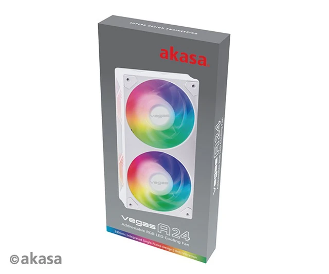 Alt view image 3 of 5 - Akasa VEGAS A24 Computer case, Processor Fan 12 cm White 1 pc(s)