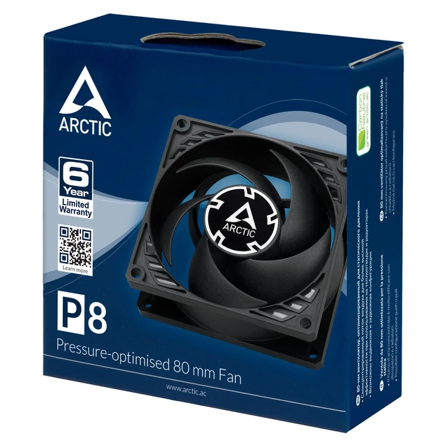 Alt view image 4 of 5 - ARCTIC P8 - Pressure-optimised 80 mm Fan