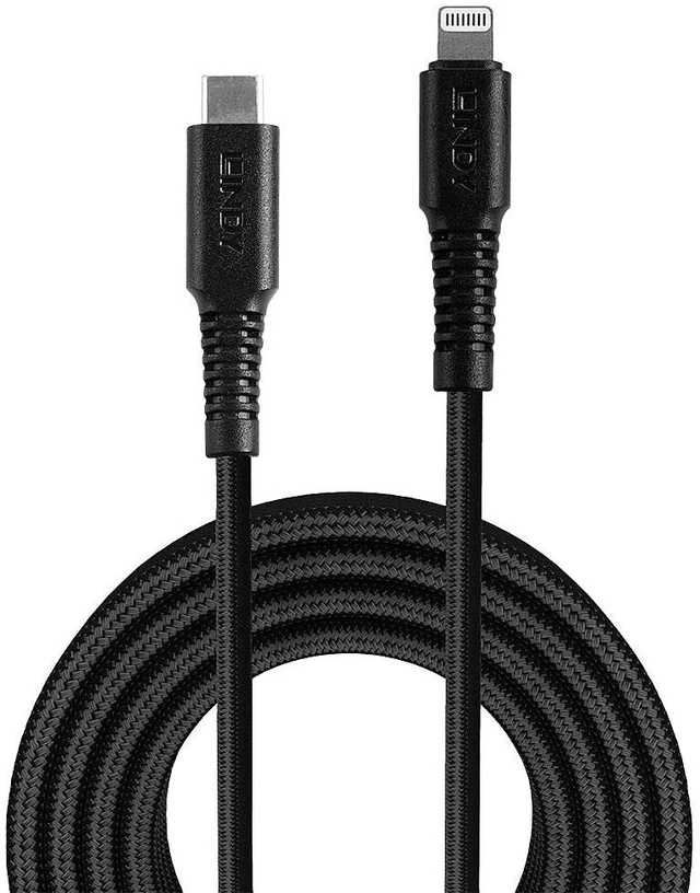 Alt view image 2 of 5 - Lindy 0.5m Reinforced USB Type C to Lightning Charge and Sync Cable