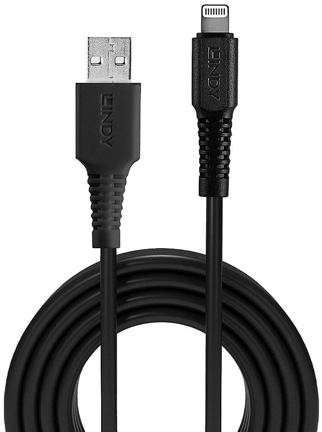 Alt view image 2 of 5 - Lindy 3m USB to Lightning Cable black