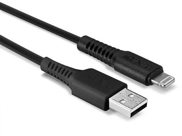 Alt view image 3 of 5 - Lindy 3m USB to Lightning Cable black