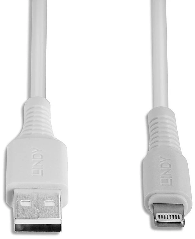 Alt view image 4 of 5 - Lindy 1m USB to Lightning Cable, White