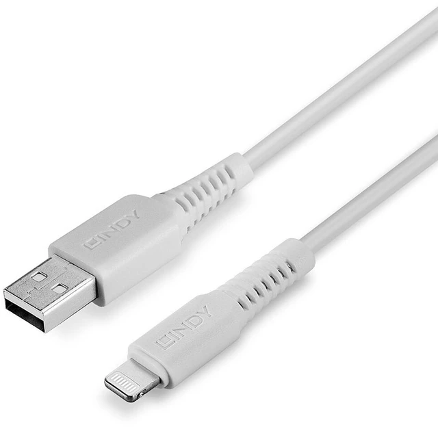Alt view image 5 of 5 - Lindy 1m USB to Lightning Cable, White