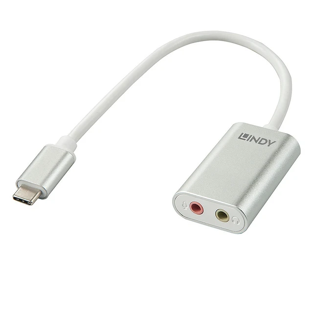 Alt view image 3 of 3 - Lindy USB Type C to Audio Converter